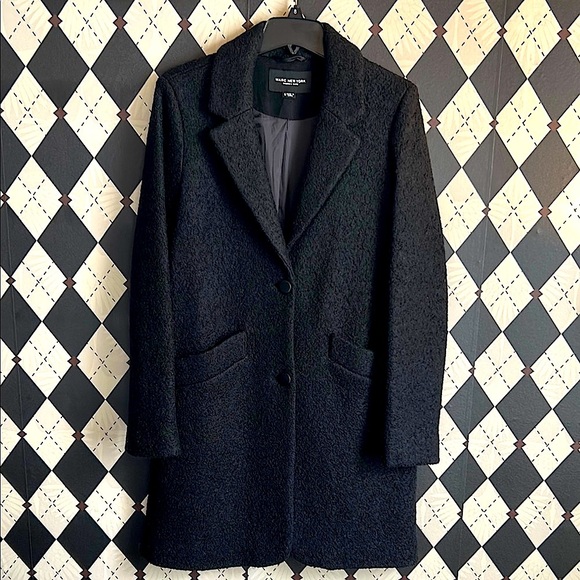 Marc New York Black Tailored Coat - Light Jacket, Fully-lined - Women's Medium - Picture 1 of 6